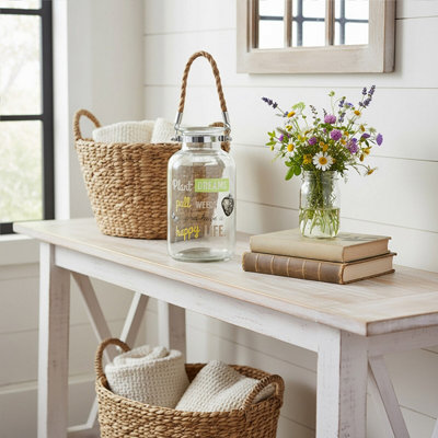 Orsina Elegant Artists Garden Glass LanternVersatile Clear Candle LanternTealight LanternSleek Lantern from B&Q