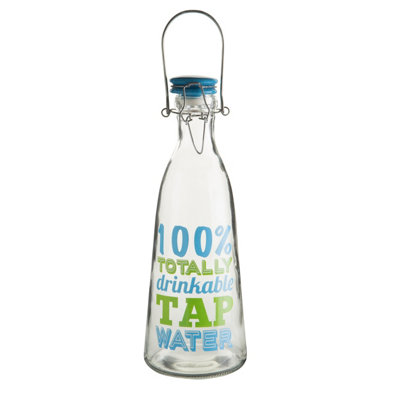 Orsina Crystal Glass Water Bottle 1000MlVibrant Design Clear GlasswareTransparent Drinking Water Glass from B&Q