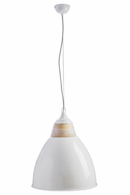 Orsina Large White Bell Shaped Pendant LightAdjustable Ceiling Pendant With Iron ShadeHanging Light from B&Q