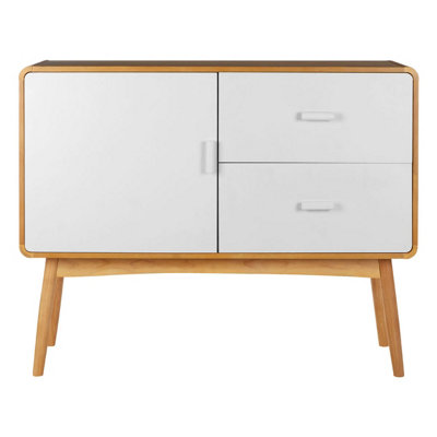Orsina Scandi Style SideboardNatural Wood SideboardModern Oak Wood Sideboard1 Door And 2 Drawer Sideboard from B&Q