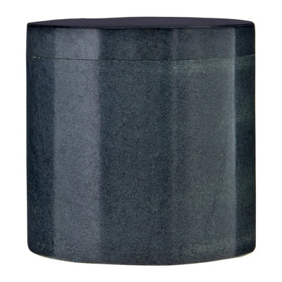 Orsina Dark Grey Marble Effect Cotton JarCotton Bud Container With LidTravel Ear Bud HolderCotton Swab Holder from B&Q