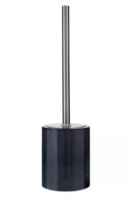 Orsina Dark Grey Toilet BrushMarble Effect Lavatory BrushBathroom Toilet Scrubber Brush For Modern Interiors from B&Q