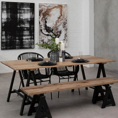 Orsina Hampstead Pine Wood And Iron Console Table from B&Q
