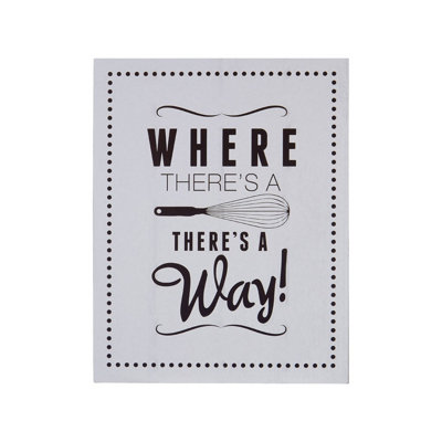 Orsina Where There Is A Whisk Wall PlaqueFun Baking Themed Quote With Whisk IllustrationAdds A Playful from B&Q
