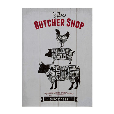 Orsina Butcher Shop Wall Plaque from B&Q