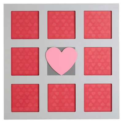Orsina Interiors Premier Kids Heart Design Wall FramePersonalised Photo FrameLiving Room Photo FrameModern Single Photo Frame from B&Q
