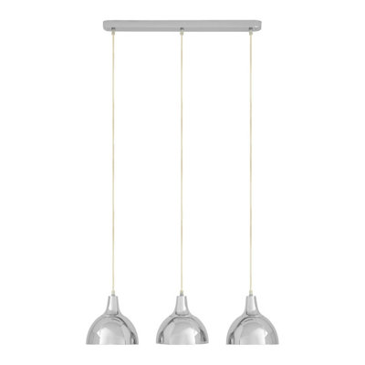 Premier Housewares Interiors By Premier Jasper Chrome Horizontal Pendant Light