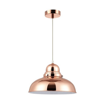 Premier Housewares Interiors By Premier Jasper Bell Shaped Pendant With Copper Finish Light