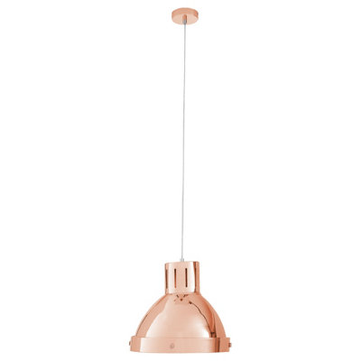 Premier Housewares Interiors By Premier Jasper Metal And Copper Pendant Light