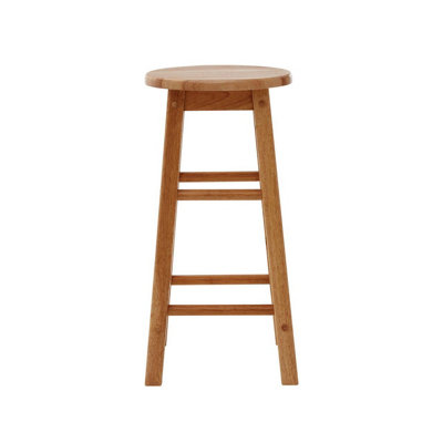 Orsina Natural Tropical Hevea Wood Bar Stool from B&Q