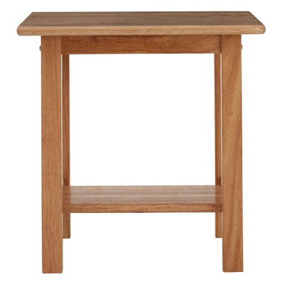 Orsina Contemporary Square Side TableSolid Wood Side TableModern Wood NightstandWooden Bedside Table from B&Q