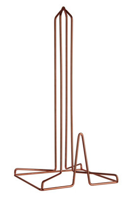 Vertex Copper Wire Frame Tissue Kitchen Roll Holder Paper Towel Dispenser Rack - Image 6