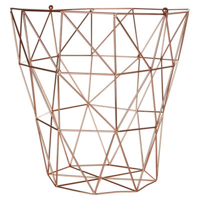 Orsina Stylish Copper Finish Storage BasketFunctional Storage Basket For KitchenDurable Decorative Basket from B&Q