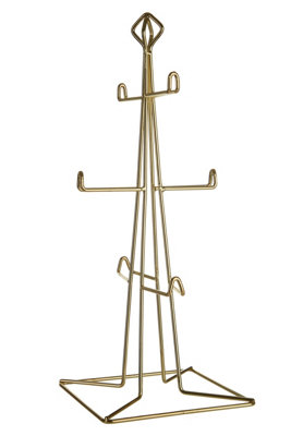 Orsina Gold Finish 6 Mug TreeWire Stand With Durable Metal Frame For Hanging MugsGold Coating Adds A Touch from B&Q