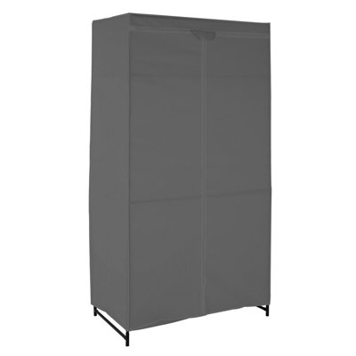 Orsina Dara Grey Fabric Wardrobe With Shelf from B&Q