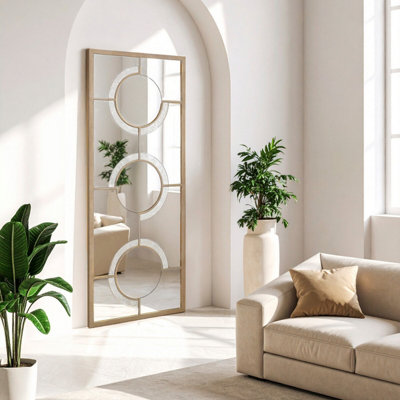 Orsina Modern Design Wall MirrorMid Century Hallway MirrorElegant Modern MirrorDetailed Large Hallway Mirror from B&Q