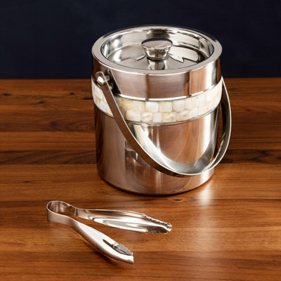 B&Q -  Mother Of Pearl Inlay Design Ice Bucket
