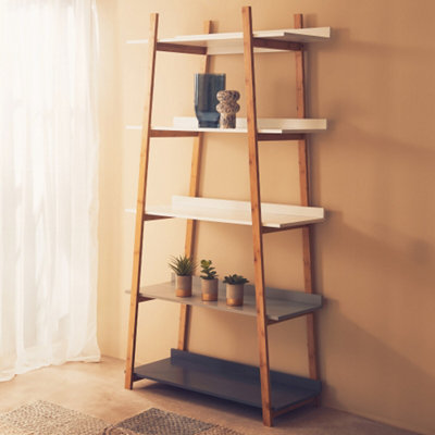 Orsina Stylish 5 Tier Shelf UnitSustainable Large Shelving Unit For BedroomHandcrafted Shelves For Livingroom from B&Q