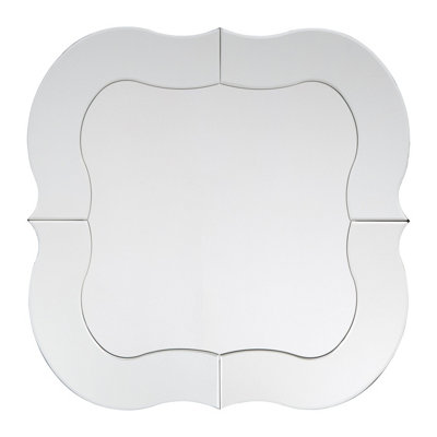 Orsina Katelyn Silver Rounded Wall Mirror from B&Q