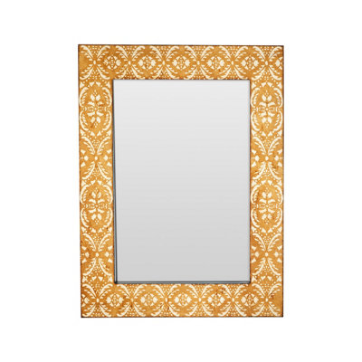 Orsina Damask Patterned Frame Wall Mirror from B&Q