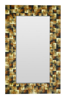 Orsina Horn Round Rustic Finish Wall Mirror from B&Q