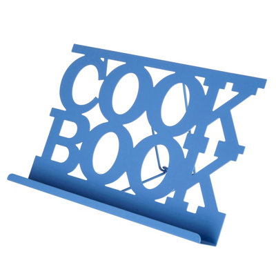 Orsina Blue Cook Book StandMetal Stand With Enamel Finish For Holding Recipes And TabletsFunctional Kitchen from B&Q