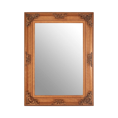 Orsina Baroque Rectangle Gold Wall Mirror,decorative Wooden Frame Mirror For Console Table,antique Floral Mirror from B&Q