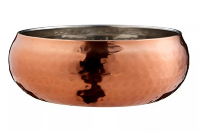 Orsina Rose Gold Hammered Effect Small Bowl from B&Q