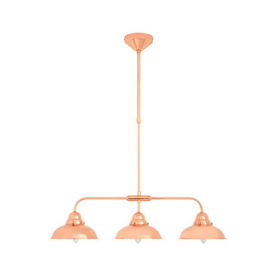 Premier Housewares Interiors By Premier Jasper 3 Pendant Copper Finish Light
