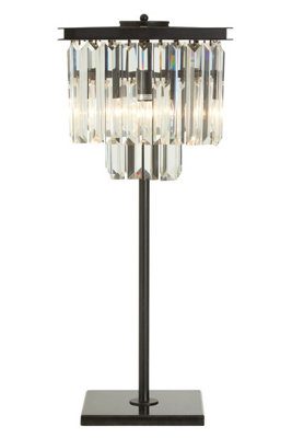 Orsina Iron And Crystal Table Lamp from B&Q