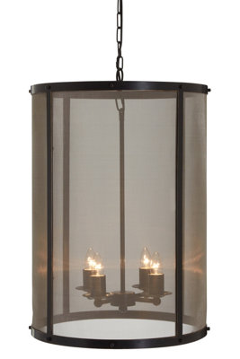 Orsina Black Finish Large Pendant Light With Hints Of Gold from B&Q