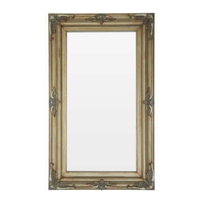 Orsina Wood Frame Wall Mirror,boutique Design Mirror For Home Décor,golden Hanging Mirror With Decorative Motifs from B&Q