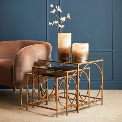 Premier Housewares Interiors By Premier Avantis Nest Of 3 Tables Bronze