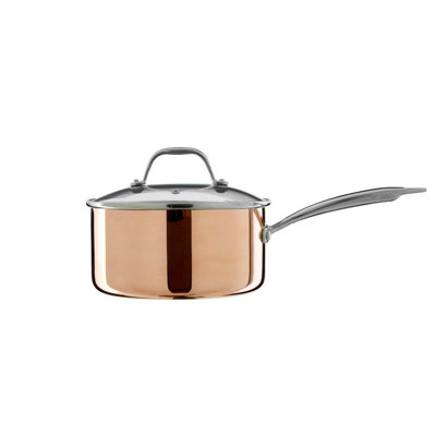 Premier Housewares Minerva Saucepan, 20Cm, Copper - Image 4