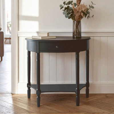 Orsina Heritage One Drawer Black Console Table from B&Q