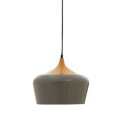 B&Q -  Blayne Grey Pendant Light