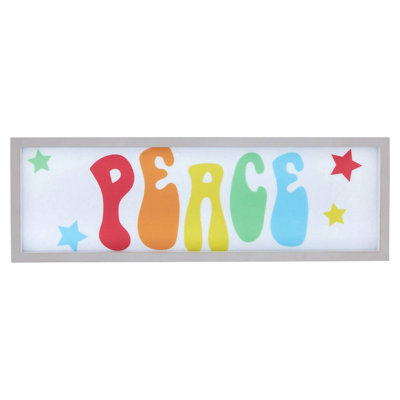Premier Housewares Peace LED Light Box - Novelty Light - Image 6
