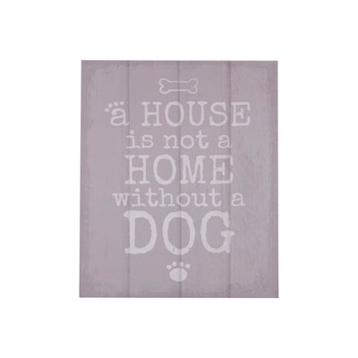 Orsina Dog Wall PlaqueRustic Wooden Sign Featuring Playful Dog IllustrationWarm Natural Finish Adds Character from B&Q