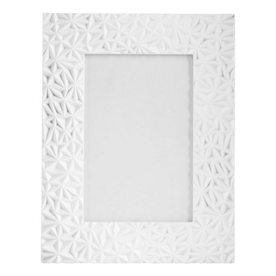 Orsina Geo White 5In X 7In Photo Frame from B&Q