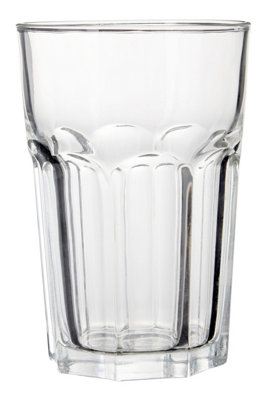Orsina Versatile Set Of Four Luxor Clear Glass TumblersClear Glassware Drinking GlassLightweight Glass Tumbler from B&Q