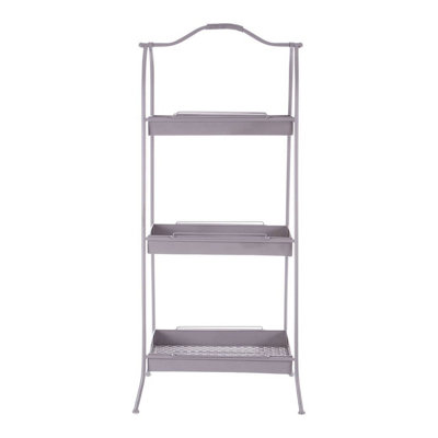 Orsina Lexa Grey Metal Storage RackDelivered Fully Assmbled from B&Q