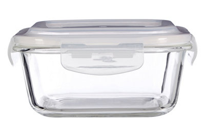 Orsina 800Ml Glass ContainerBorosilicate Glass With Airtight Bpa-Free White Clip-On Lid from B&Q