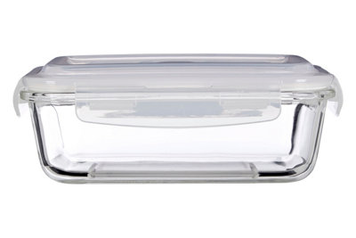 Orsina 1040Ml Glass ContainerBorosilicate Glass With Airtight Bpa-Free White Clip-On Lid from B&Q