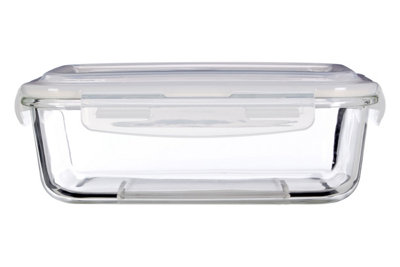 Orsina 1520Ml Glass ContainerBorosilicate Glass With Airtight Bpa-Free White Clip-On Lid from B&Q