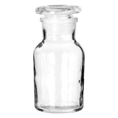 125Ml Clear Glass Storage Jar Bottle With Elongated Neck Stopper Lid Bathroom from B&Q