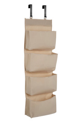 Orsina Cream Polyester Over Door Hanging Organiser from B&Q