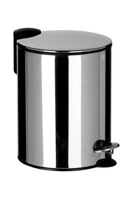 Orsina 5 Litre Pedal Bin With Soft Close LidCompact Metal Bin With Removable Inner BucketIdeal For Bathrooms from B&Q