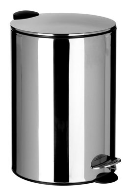 Orsina 20 Litre Pedal Bin With Soft Close LidCompact Metal Bin With Removable Inner BucketIdeal For Bathrooms, from B&Q