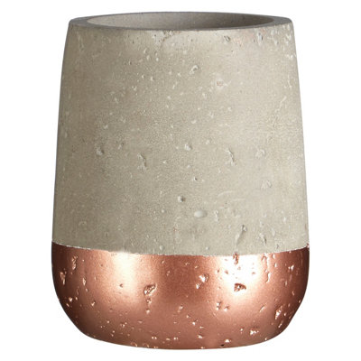 Orsina Grey Concrete And Copper TumblerDesigner Tumbler CupsLuxury Water Tumbler For DecorFrosted  Drinkware from B&Q