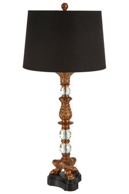 Orsina Classical Bronze Table LampOrnate Boutique Accent Lamp For Living RoomBlack & Bronze Lamp from B&Q